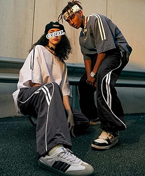 パンツ 90s adidas buggy wide nylon pants y2k M Vintage Y2K Adidas Womens Medium Three Stripe Lined Nylon